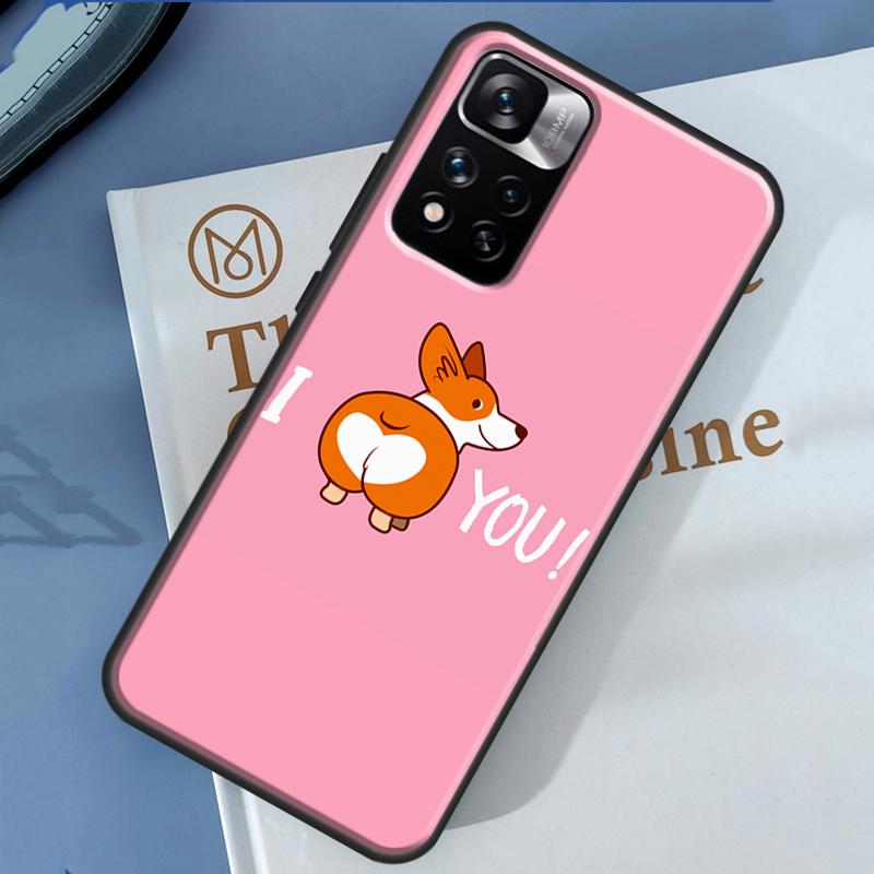 Cartoon Corgi Hoesje Voor Xiaomi Redmi 14C 13C 10C 12C Redmi Note 13 14 Pro 12 11 9 10 9S 10S 11S 12S Cover