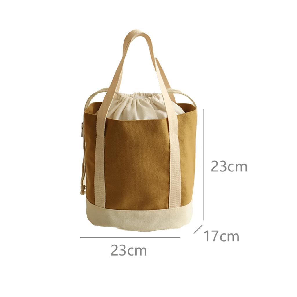 Japanese-style thickened wear-resistant canvas lunch bag, portable lunch bag, portable lunch bag for students and office workers