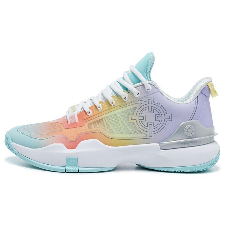 Rigorer Men's Purple/Green Rigorers Hydrogen 2 Hot Air Balloon Professional Low Top Basketball Shoes Sneakers Crystal- Lake- Z323160104-2 Cm