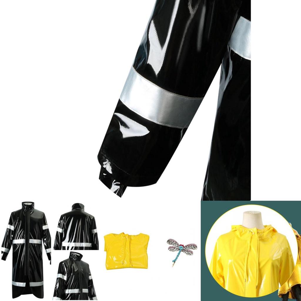 Coraline Wybie Cosplay Trench Coat Outfit For Halloween Party