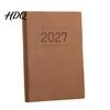 Flat Lay Writing Notebook 2027 Daily Monthly Planner Agenda Vintage Sheepskin Texture Cover Thick Paper Book for Business Office And Personal