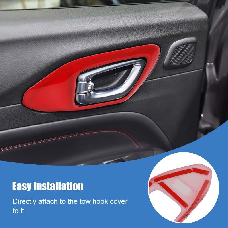 ABS Interior Door Handle Decoration Cover Sticker Fit For Jeep Compass 2021 Up Interior Accessories