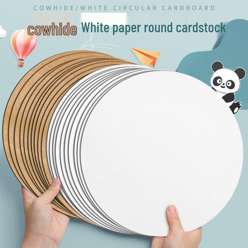 Weißer runder dicker Karton für DIY-Kunst und Handwerk