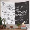Tapiz VIKAMA Lil Peep _Mira El Cielo Esta Noche_ Letras de Emo Rap Colgante de Pared para Fans Decoración de Dormitorio