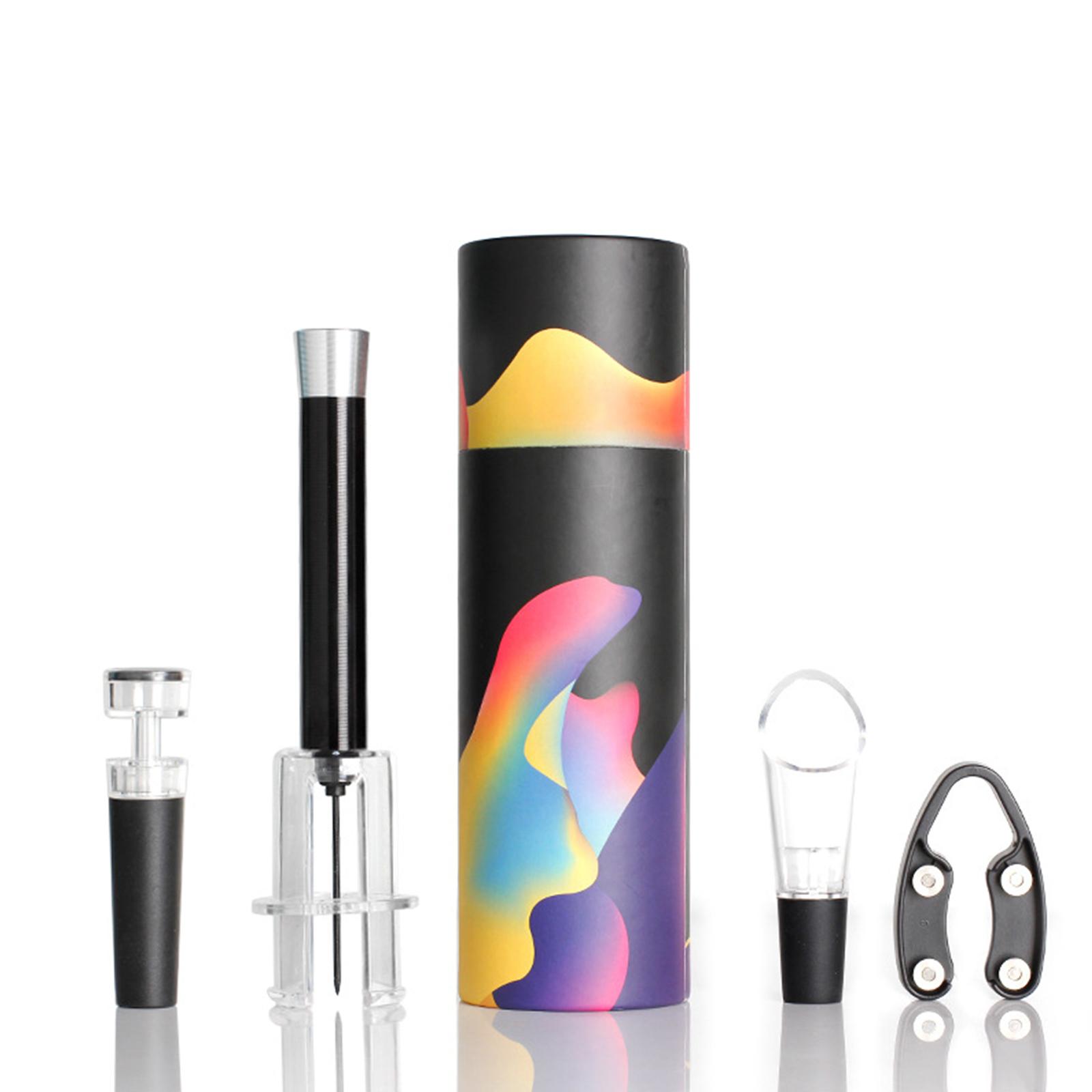Portable Air Pressure Pump Wine Opener Set  with Wine Aerator Pourer Gift 1