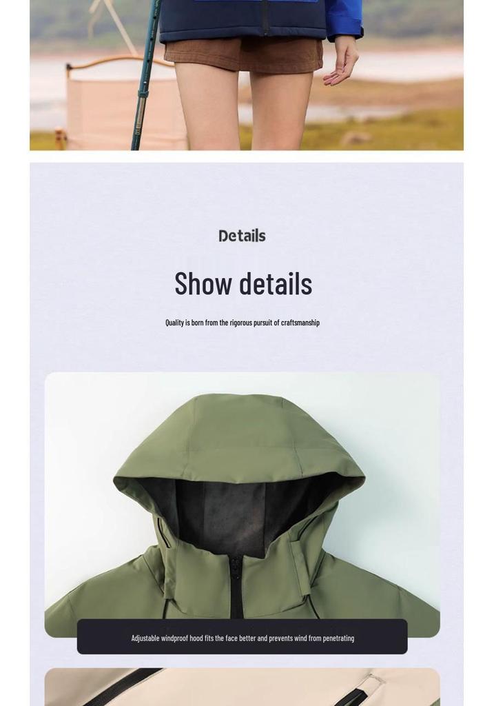 Autumn/Winter Windproof Waterproof Warm Jacket for Mountaineering, Fishing, Cycling, and Workwear with Custom Embroidery and Logo Options