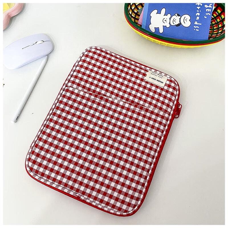 Li Shen Plaid Laptop/Tablet Sleeve Bag