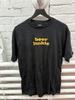 Vintage Bier Junkie Shirt Herren L Modeopfer Schwarz Lustiger Aufdruck 2000er Unisex T-Shirt