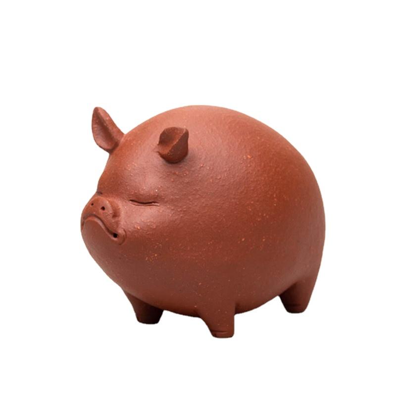 Tea Pet Purple Clay Tea Pet Little Pigs Chinese Crude Pottery Kung Fu Tea Set Home Decoration Tea Accessories
