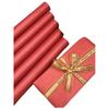 Pearlescent Brushed Light Wine Red Gift Wrapping Paper with Ribbon - Large Sheet for Birthday and Display Decoration.