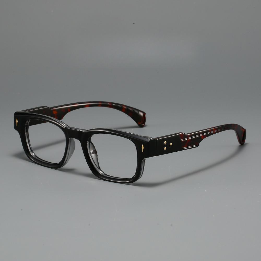 

Neutral Fashion Anti-blue Light Farsightedness Eyeglasses for Men Latest Square Frame Luxurious High-definition Presbyopic Eyeglasses +3.5+4.0 0