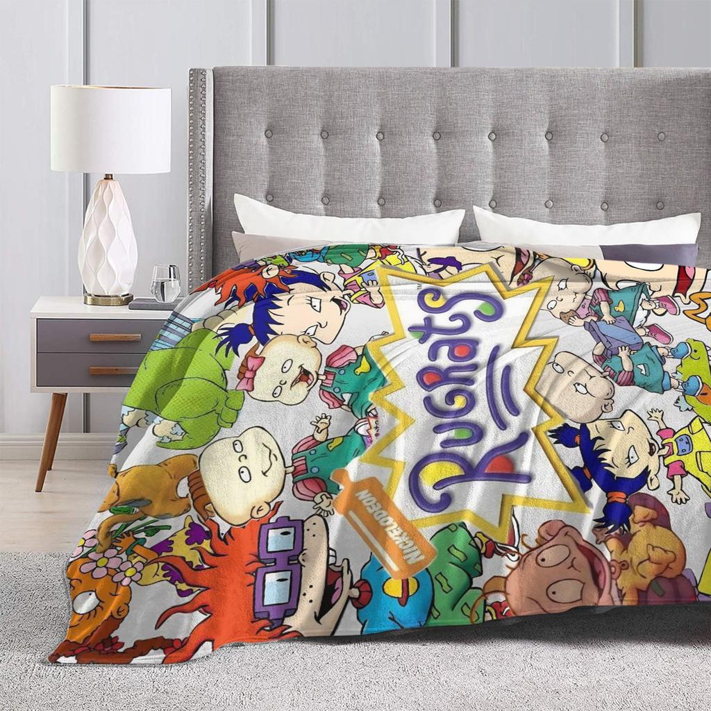Soft Blanket Camping Rugrats Chuckie Finster  Throw Blanket  Flannel Bedspread For Bedroom Street Trend Sofa Bed Cover