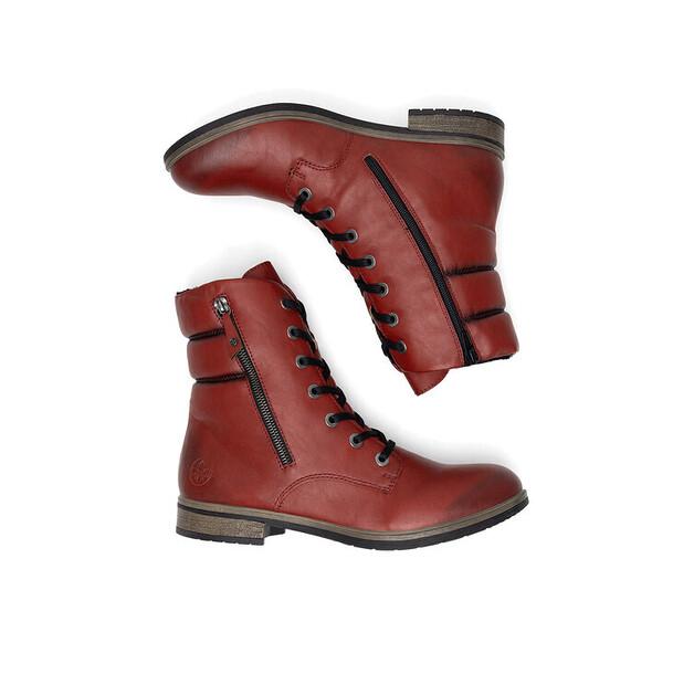 Rieker 72212-35 Red Ankle Boots