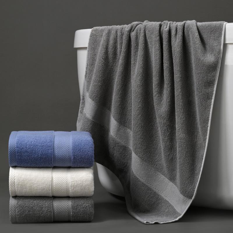 Premium Embroidered Class A Bath Towel - 100% Cotton, Extra Large and Thick (70x140 cm)