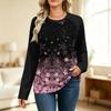 Women's Printed Colorblock Raglan Sleeve Neck Long Sleeve Sweatshirt