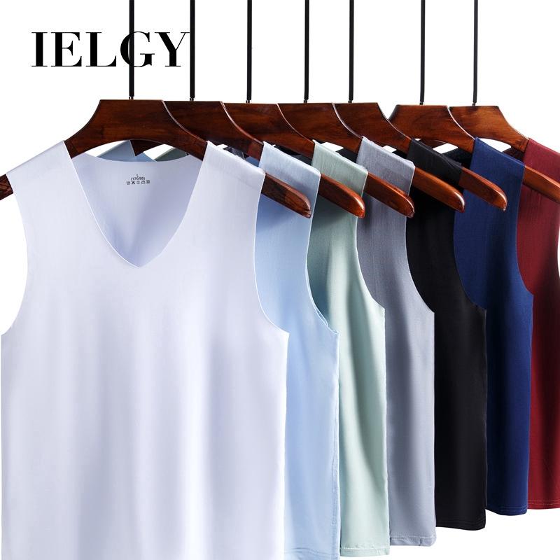 IELGY Atmungsaktive Herren-Weste aus Eisseide für Sport und Fitness