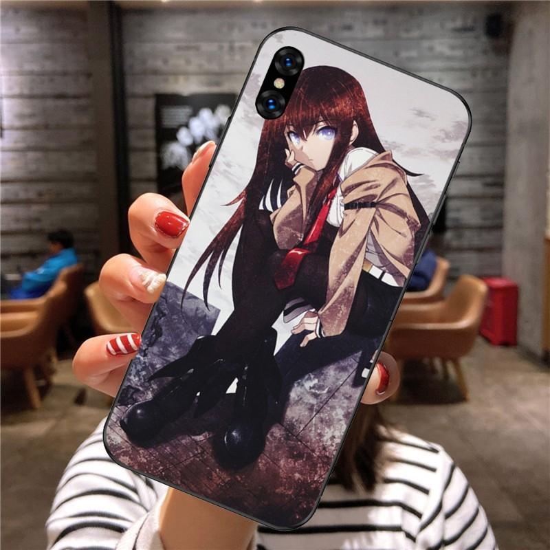 Steins Gate Anime Phone Case For Xiaomi Mi 12 11T 10T 9T Lite Pro Ultra Note 10 Poco F3 F4 X4 GT Soft Black Phone Cover