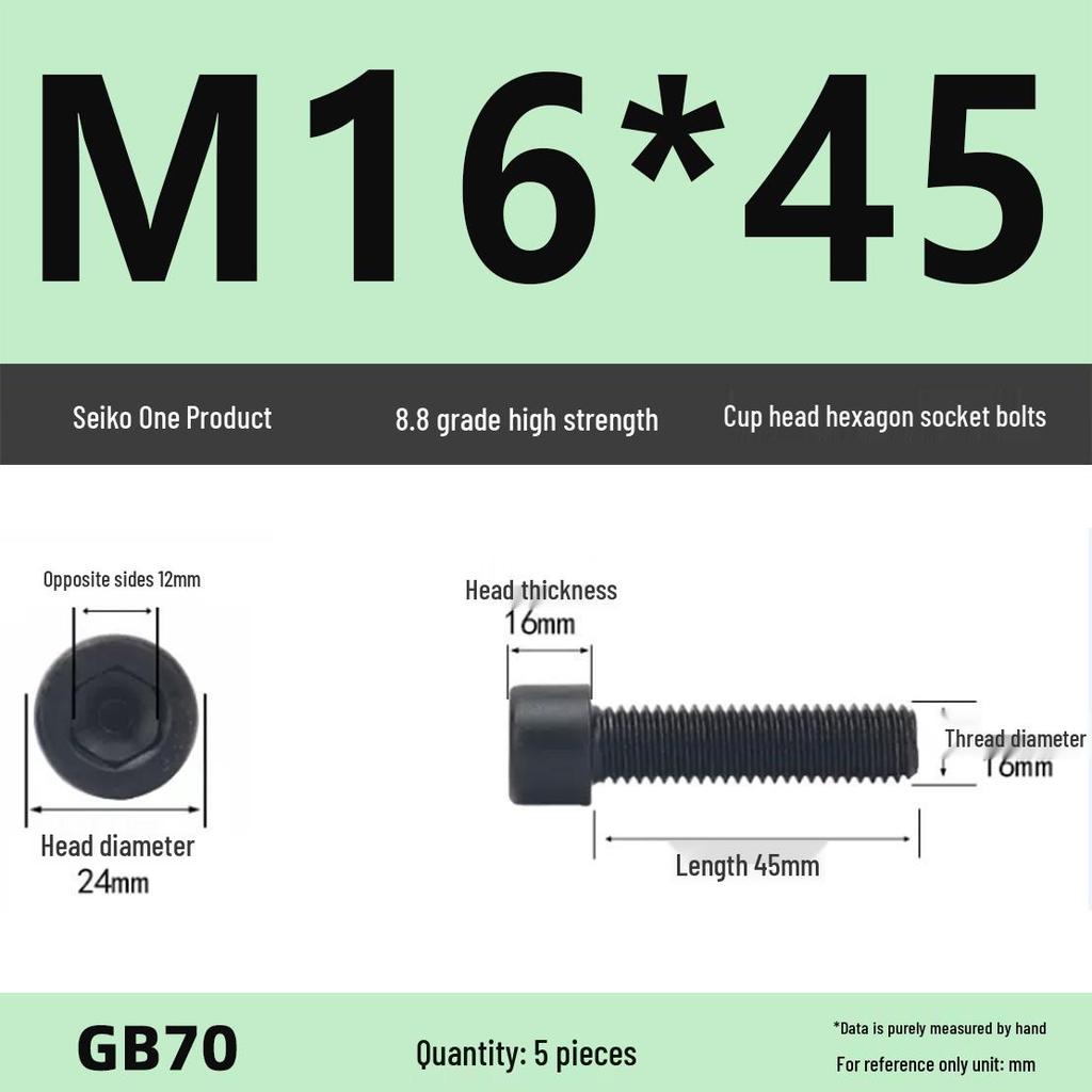 8.8 High-Strength Socket Head Cap Screw Bolt (M4-M16)