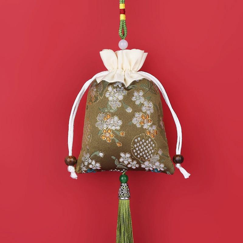 1PC Embroidery Jewellery Bag Flower Satin Reusable Storage Pouches Elegant Gift Bags Traditional Brocade Drawstring