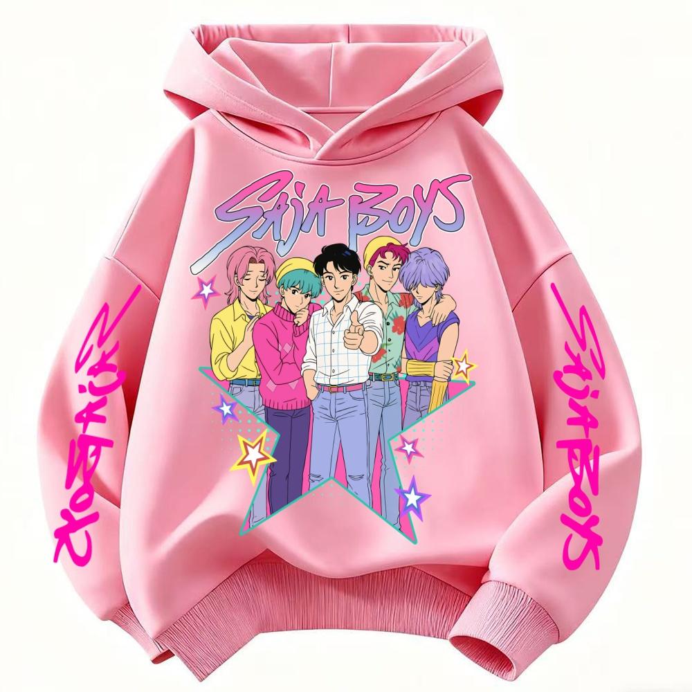 Children's Hoodie KPop Devil Hunter Printed Children's Cartoon Fashion Autumn Casual Warm Coat Hoodie