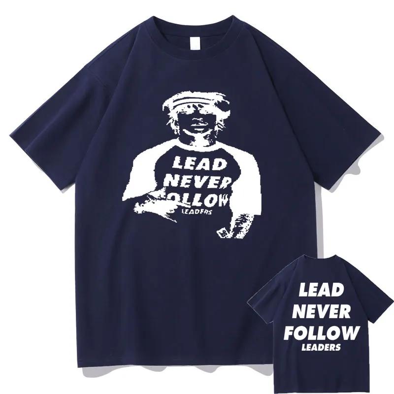 Rapper Chief Keef Lead Never Follow Leaders Graphic Print Tshirt Male Casual Cotton Tshirt Men Hip Hop Oversized T Shirts S