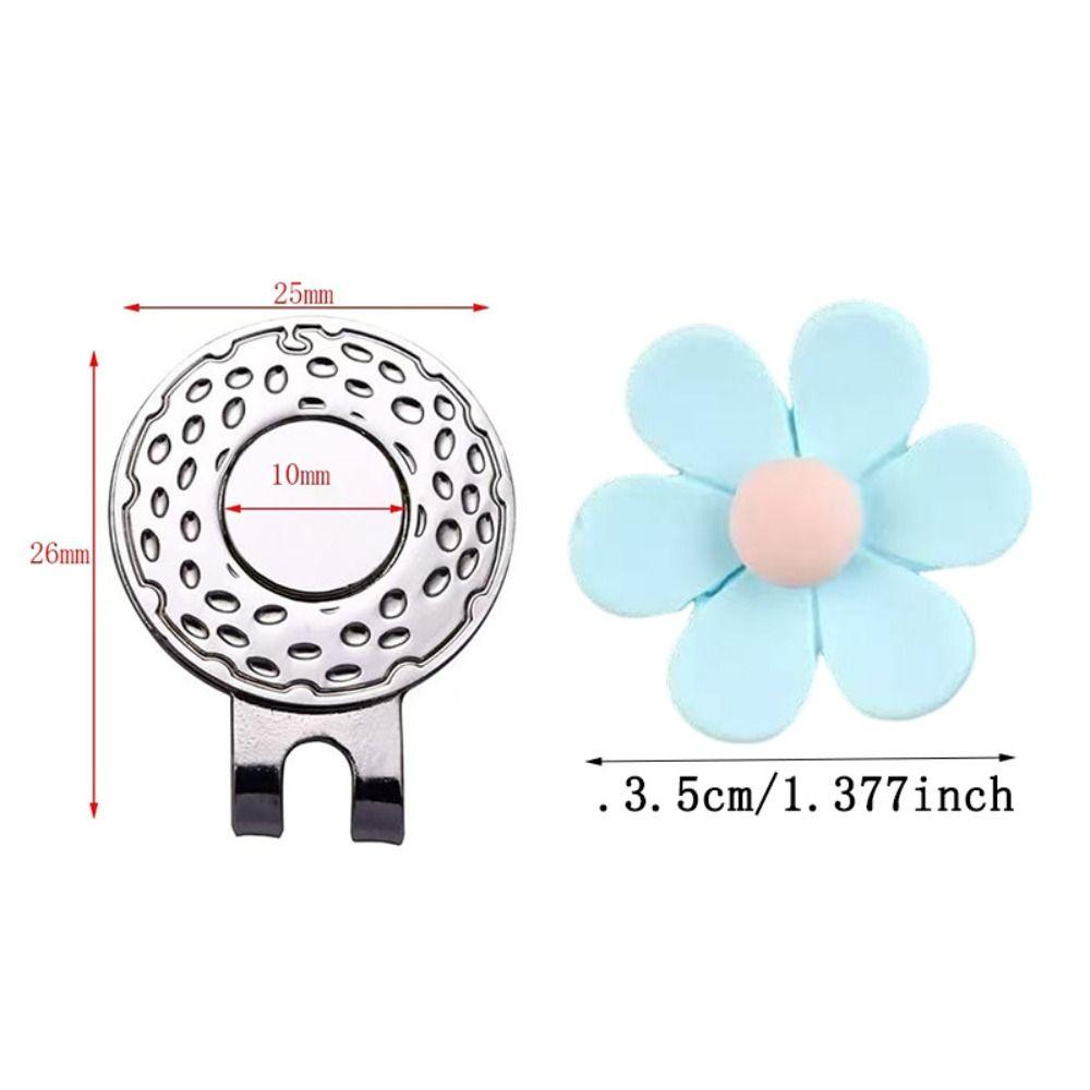 Flower Shaped Golf Cap Clip Magnetic Golf Hat Marker Outdoor Sports Golf Ball Mark  Golf Lovers