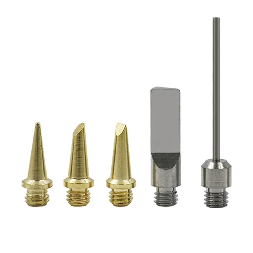 5 Pcs Portable Replacement Ignition Quick Heat Welding Head Electric Blow Torch Butane Gas Soldering Iron Tips Set
