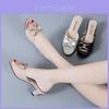 Summer Womens Flat Strap Open Toe Butterfly Bow Slipon Casual Sandals For Large Sizes