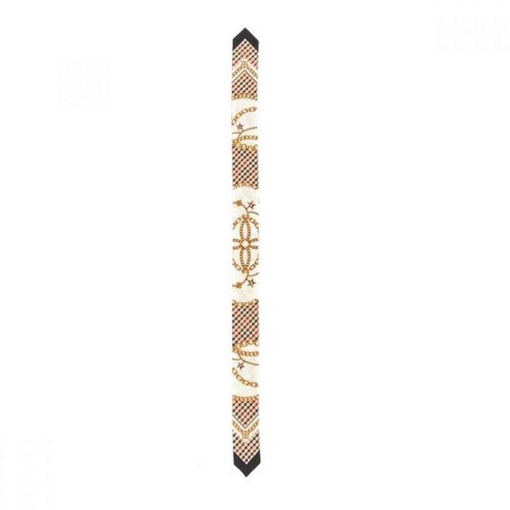 Daks Ivory Print Silk Scarf Dcsc2f821 Single option