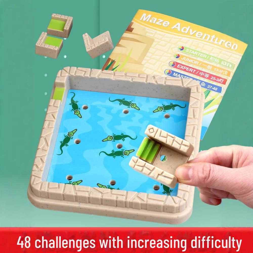 Labyrinthe de crocodiles Little Sweetie: Huarongdao, jeu de société de logique pour enfants