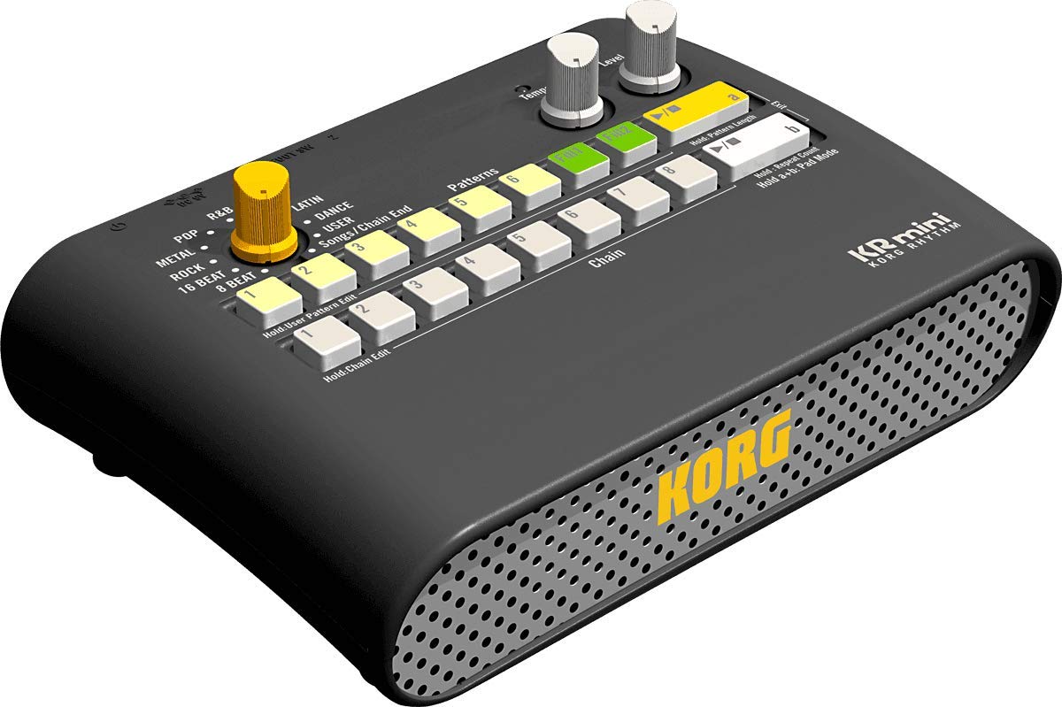 KORG KR mini Ритм ритмические фразы Идеально для индивидуальных занятий Оснащен разъемами для наушников и динамиков Работает от батареек Коробка Встроенный / / /