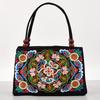 Broderie de modă Genți de mână mici pentru femei Broderie florală națională Genți cu mâner superior pentru damă