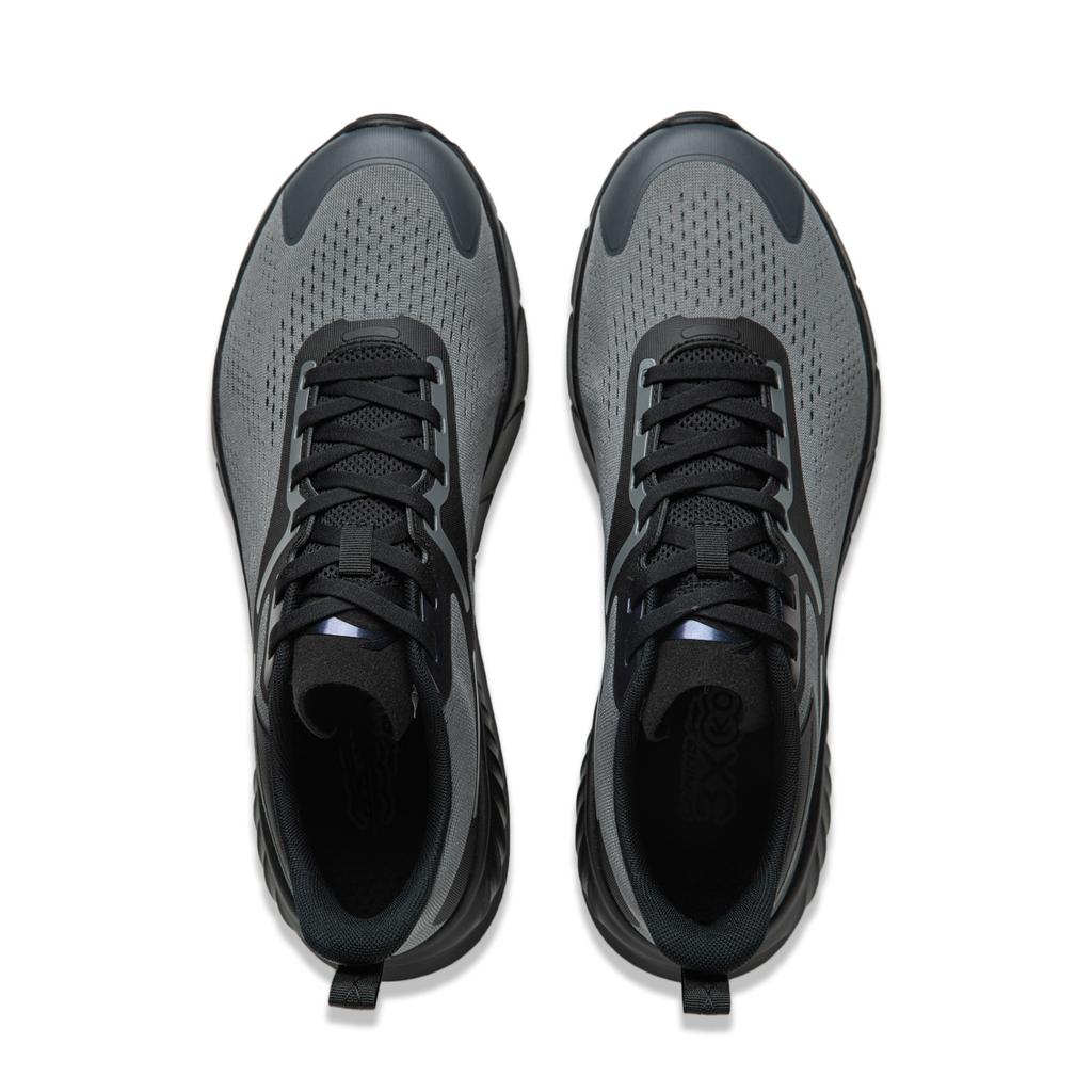 Li Ning Easy Flex V2 Soft Resilient Shock Absorbing Durable Breathable Low Top Running Shoes Men sneaker Gray Black ARSU005-3