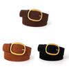 Elegant Pu Waist Belt For Women With Round Metal Buckle For Winter Dress And Coat