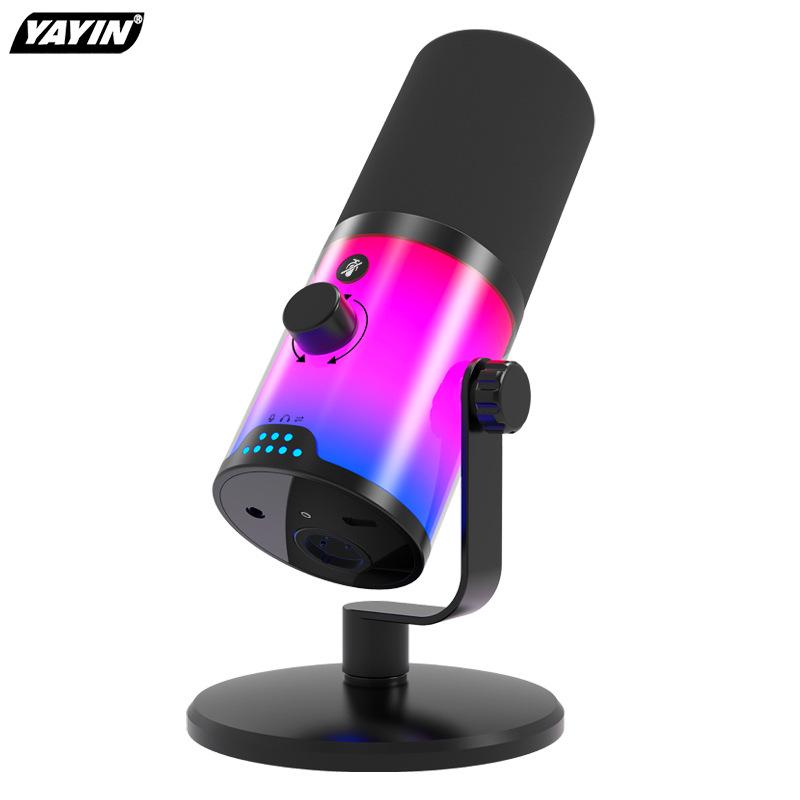 

USB/XLR Dynamic RGB Microphone for Desktop E-sports, Recording, Live Streaming, and Karaoke.