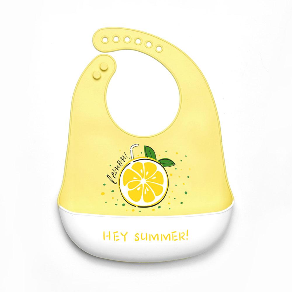 Silicone World 1PC Waterproof Bibs Baby Kids Stuff Cute Cartoon Printed Kids Bib Adjustable Soft Silicone Bib Baby Feeding Stuff