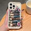 Creative Flowers and Plants Books iPhone15 Mobile Phone Case Apple 14promax Soft Silicone 13 All-inclusive 16 Anti-drop 7/8P