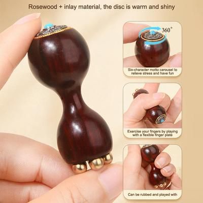 Professional Lotus Seedpod Brass Rosewood Facial Lifting Gua Sha Tool Eye Relaxation Spot Meridians Acupoint Massage Handheld