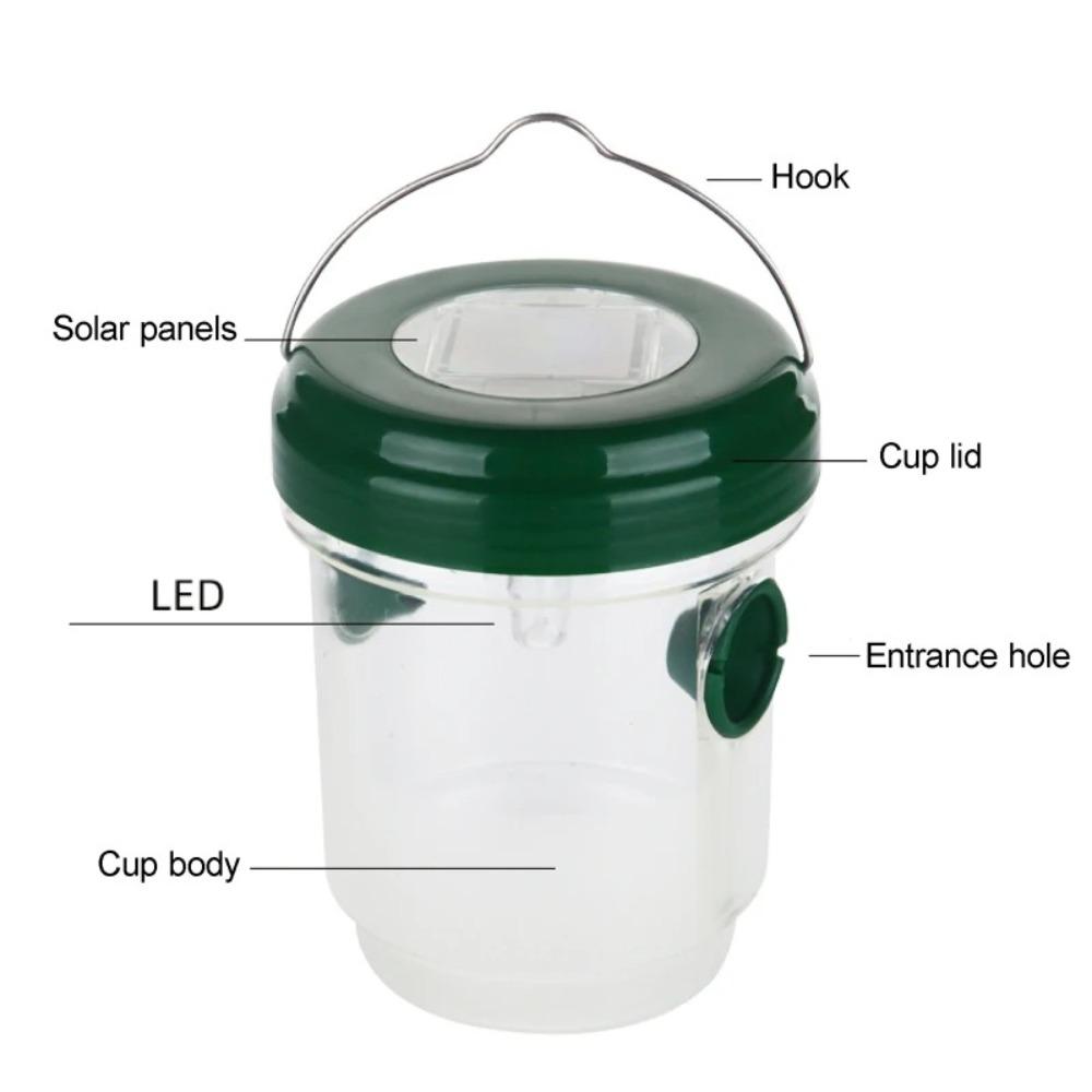 Hanging Tree Solar Fruit Fly Trap Reusable Orchard Bee Trap Killer Insect Control Tool