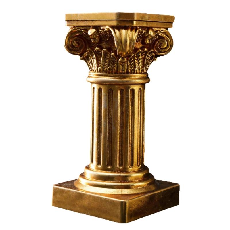 Statua Creativa Colonna Romana Colonna Greca Statuetta Scultura con Piedistallo in Resina per Decorazioni da Esterno Interno Cucina Casa