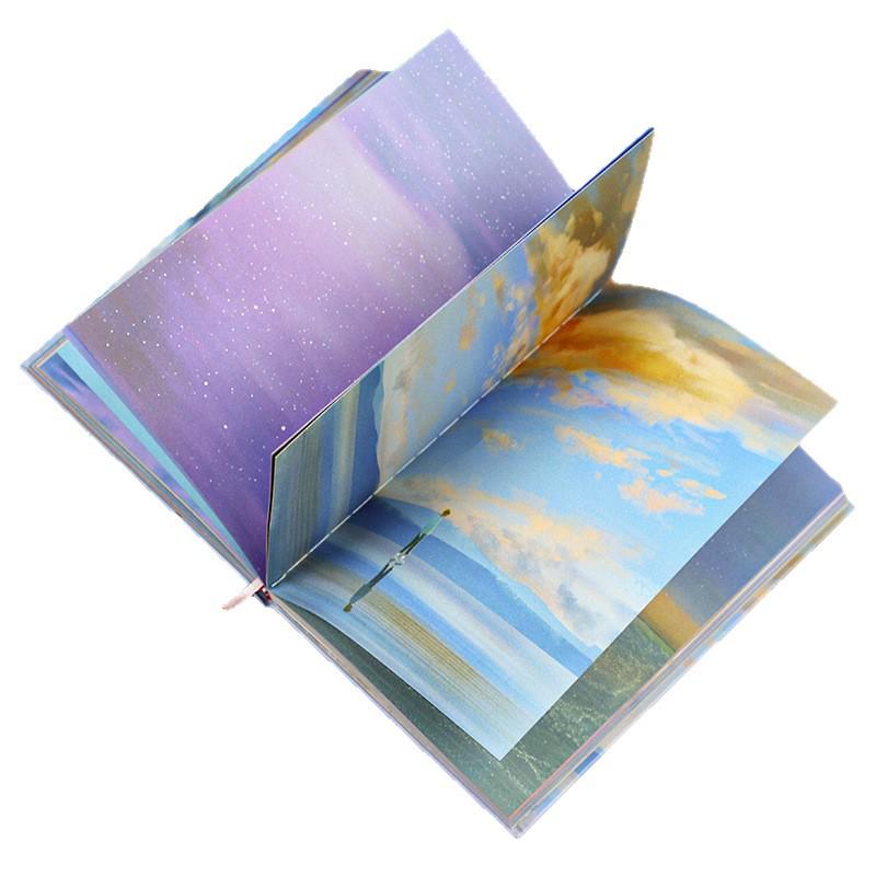 Diário Fofo Estilo Retrô Coreano para Estudantes - Páginas Coloridas, Caderno Grosso