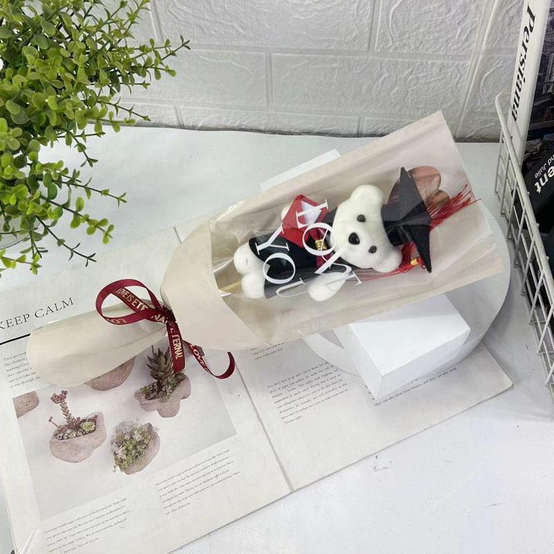 36cm Tierstrauß Meister Bär Cartoon Lieblicher Bär Neuer Bärenstrauß Valentinstag