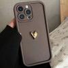 Cute  3D Golden Heart Soft Protective Phone Case For iPhone 17 16 15 14 13 12 11 Pro Max XS X XR 7 8 Plus 16E 17 Air Cover