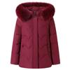 Real Fur Collar Middle Age Women's Winter Down Jackets Hooded Plus Size Thick Down Coats Woman Outerwears