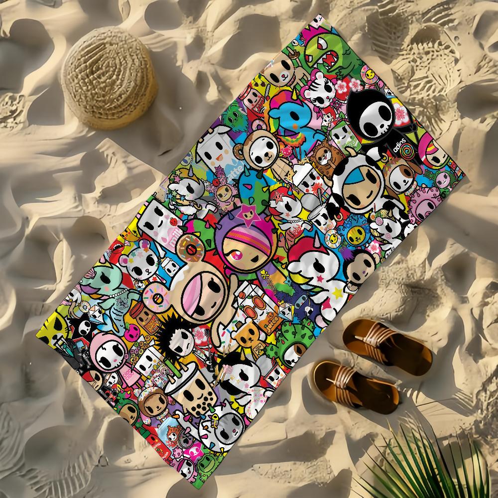 Art T-Tokidoki Towel Yoga Gym Yoga Gym Lightweight Portable for Swimming Beach Travel Sports Accessories Sandproof