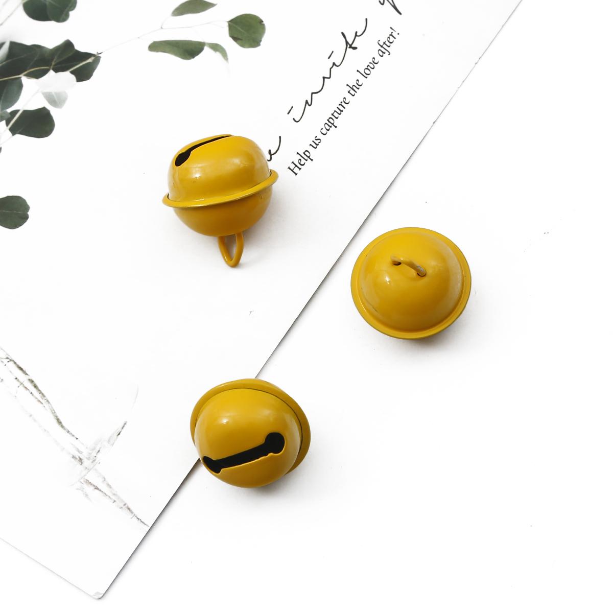 

10 шт. богатые и красочные железные колокольчики, подвески, рождественские колокольчики, бусины, украшения для вечеринки, подвески, поделки, аксессуары ручной работы жёлтый