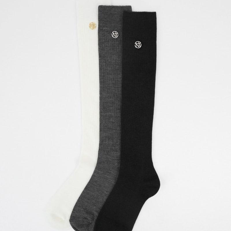 Nitina Emblem Wool Blend Knee Socks BK