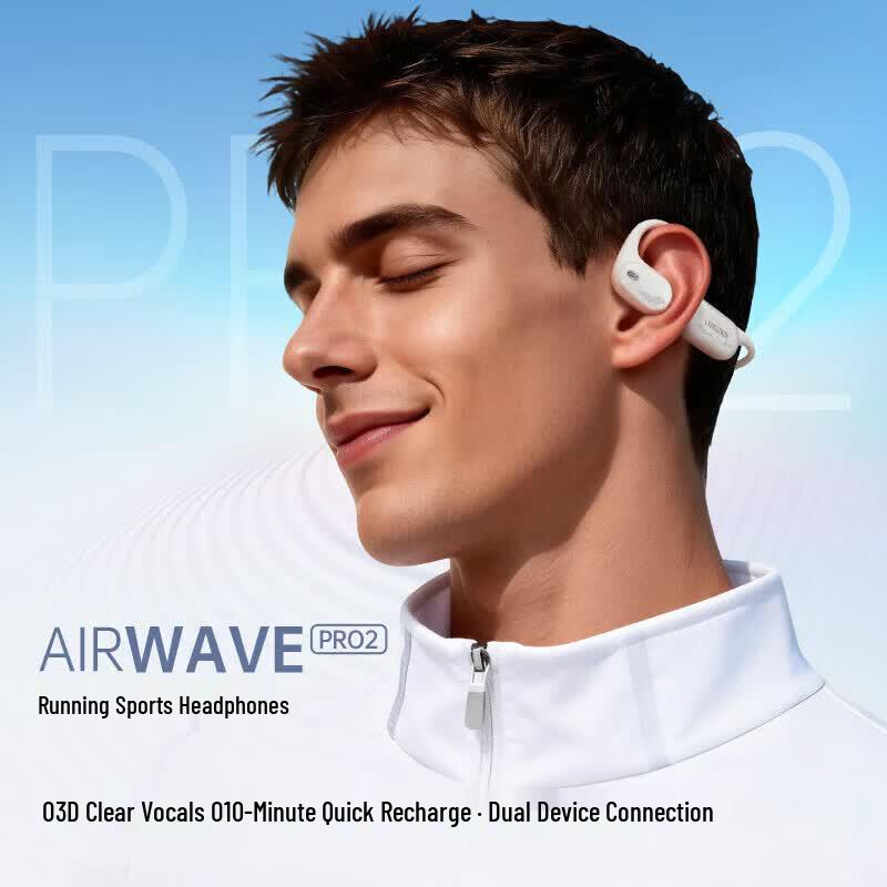 Lanston AirWave Pro 2 Open-Ear Air Conduction Bluetooth Headphones