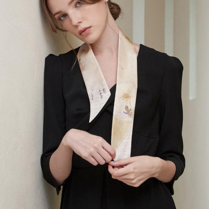 EDTR Ivory Paper Silk Scarf ED23A4FAZ0681