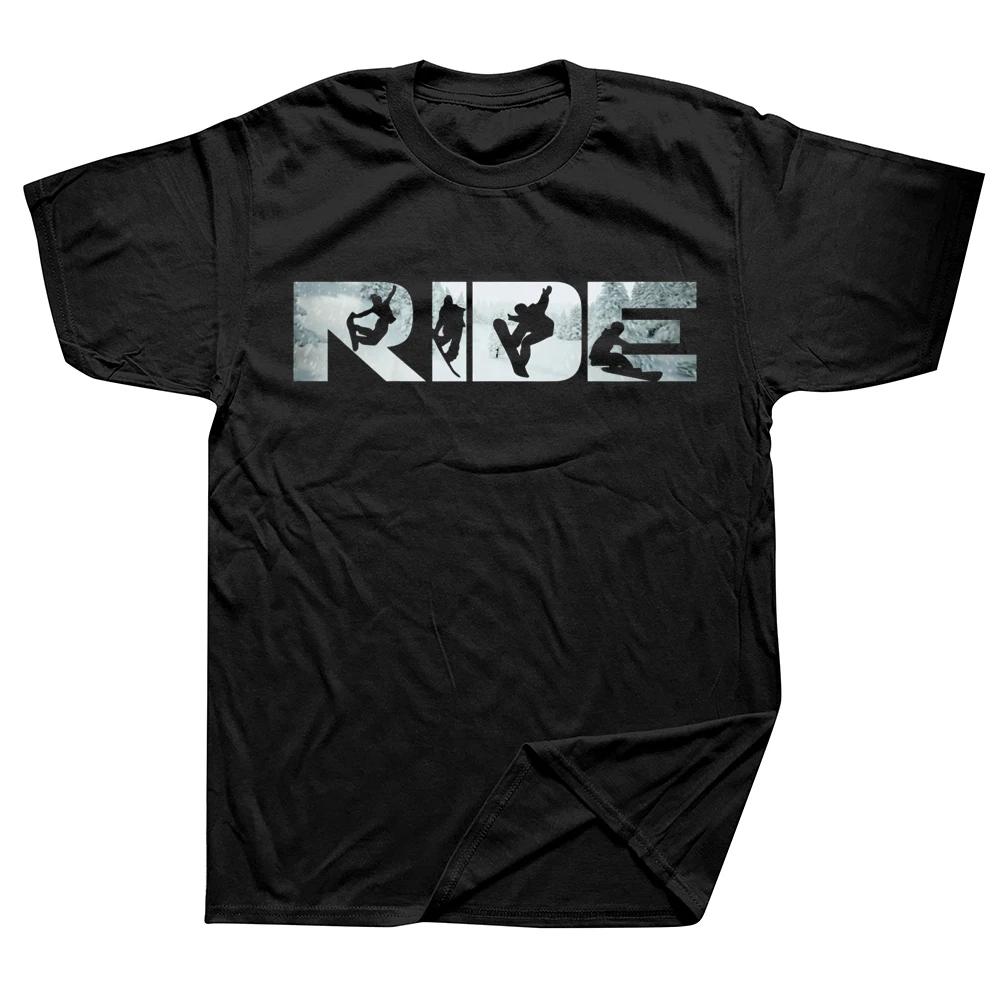 

Ride Snowboard Funny Snowboarding Lover T Shirts Cotton Streetwear Short Sleeve Birthday Gift Summer Style T-shirt Mens Cloth... S разноцветный